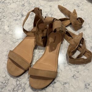 Express Brown Wrap-Around Sandals
